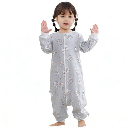 MICHLEY Baby Sleeping Sack with Legs Cotton Long Sleeve Toddler Wearable Blanket Sleeping Bag 6 Months-6 Years - color: Sheep, size: 18-30 Months