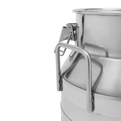 Stainless Steel Milk Bucket With Sealing Lid and Carry Handle,Thickened Stainless Steel Milk Can Large Liquid Container Storage for Coffee, Tea, Water,Oil Storage Transport ((12L/3.2Gal) - size: 12L/3.2Gal