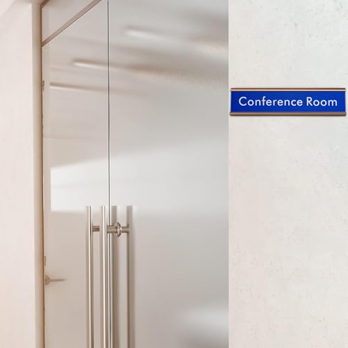 SINYUDUN 10 Pack 2” x 10” Aluminum Name Plate Holders for Door or Wall - color: Rose Gold
