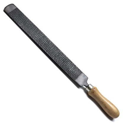 Farrier Hoof Rasp File Coarse Browning Coated with Wooden Handle Super Sharp 17" Long which is Designed to be Easy to use for All Veterinarians.