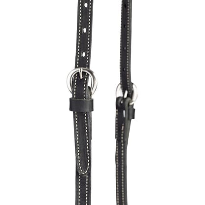 Weaver Leather Black Latigo Leather Headstall - style: Sliding Ear