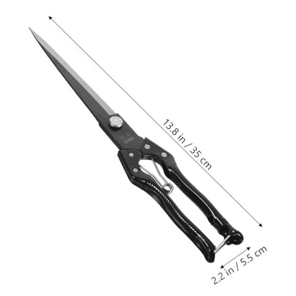 Manual Sheep Shears 13.78 Inch Carbon Steel Animal Hair Clippers with Ergonomic Handle for Efficient Sheep Goat Cow Grooming and Farm Use