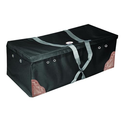 Derby Originals Hay Bale Bag Large 600D Waterproof with Leaf & Basket Hand Tooled Leather Accents 44" x 20" x 16"