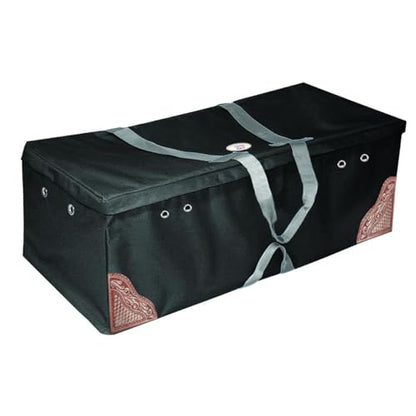 Derby Originals Hay Bale Bag Large 600D Waterproof with Leaf & Basket Hand Tooled Leather Accents 44" x 20" x 16"