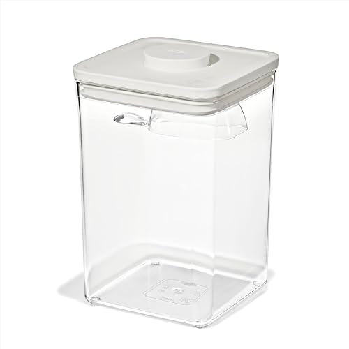 OXO Pet Food Storage POP Container with Scoop - 4.4 Qt/4.2 L, Whisker Gray - color: Whisker Gray, size: 4.4 Qt