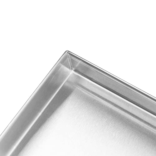 Celestial Fire Pit Cover for 30”x10” Rectangular Burner Pan (33" x 13" Actual Size), Stainless Steel, Wrapped Edge - size: 33" x 13"