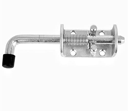 1PC Heavy Duty Stainless Steel 304 Spring Loaded Barrel Bolt Latch Lock,Latch Pin for Door Shed Gate or Tailgate Trailer Garage (Overall Length :155mm/ 6.1inch) - size: Overall Length :155mm/ 6.1inch
