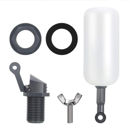 Blulu 3 Pack Float Valve 1/2 Inch Automatic Fill Float Valve, Dark Gray - color: Dark Gray
