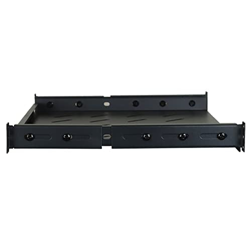 Aeons 1U 19-inch Fixed Rack Server Shelf Vented 4 Post Rack Mount Shelf 14 inches Adjustable Mounting Depth, for IT Data Network Cabinet Enclosure Equipment - style: 13.4 - 16.6" Fixed