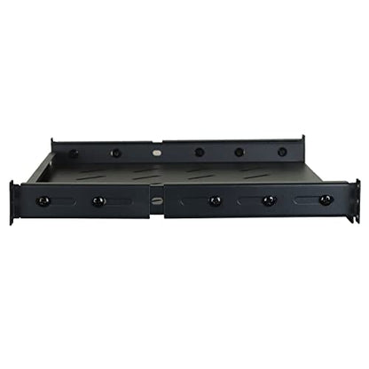 Aeons 1U 19-inch Fixed Rack Server Shelf Vented 4 Post Rack Mount Shelf 14 inches Adjustable Mounting Depth, for IT Data Network Cabinet Enclosure Equipment - style: 13.4 - 16.6" Fixed