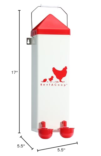 RentACoop 2 Gallon High Rise Chicken Waterer with Cups & Nipples