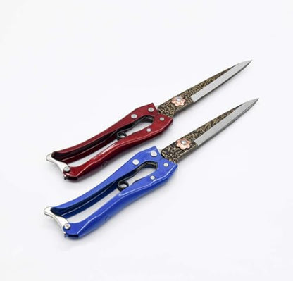 Grass Shear Sheep Shear Alpaca Shear - Coated Wear-Resistant Handle, Manganese Steel Double Blade, Strong Spring Suitable For Cattle And Sheep and Horse Hair Hand-Cut (Red 10.2 inches) - color: Red 10.2 Inches