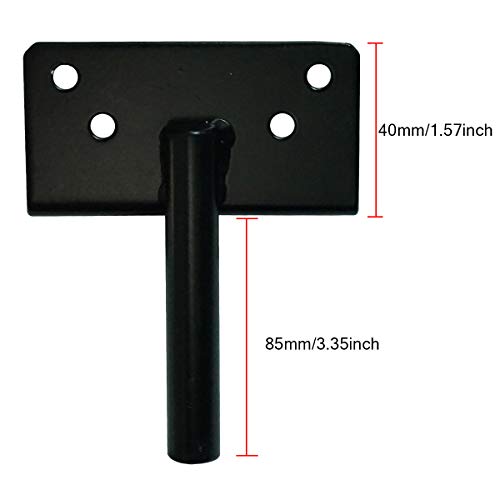 Self-Locking Gate Latch Heavy-Duty for Wood Gate, Steel Black, 1pcs - color: Black