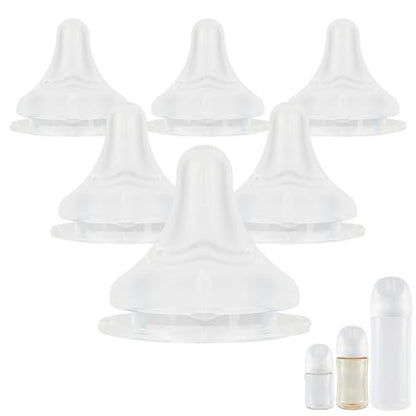Silicone Nipples(S) for Pigeon Bottle,Slow Flow Baby Bottle Nipples,1m+ 6 Count - color: 1m+,S,6 counts