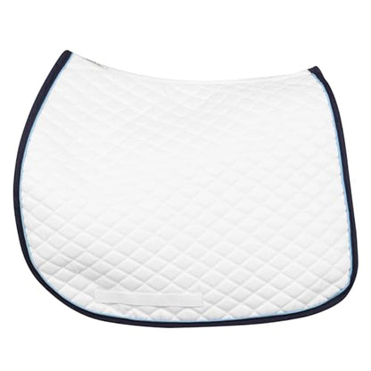 TuffRider Basic Dressage Saddle Pad - color: WT/NV/LTBL