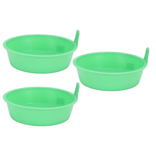 Fafeicy Feed Pan, 3 Pcs Thickened PP Plastic Livestock Feeder Bucket, 4L Capacity for Chicken Duck Goose, Outdoor Feeding and Watering Bowl for Poultry Coop