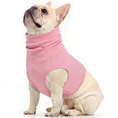 ROZKITCH Dog Snood, Medical Shirt Turtleneck Dog Neck Wound Protector | Soft Post Op Body Suit Neck and Ear Warmer Cover Head, Base Layer Wearing Under Thicker Coat/Jacket M - color: CherryPink, size: M(Chest: 20.5")