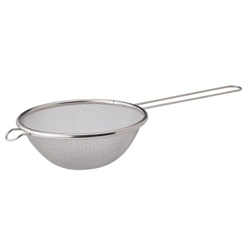 HIC Kitchen Fine Mesh Strainers with Helper Handles, 18/8 Stainless Steel, Includes 1 each 3.75, 6, and 7-Inch Strainer - size: Mesh, Set/3 (3.75, 6, 7-Inch)