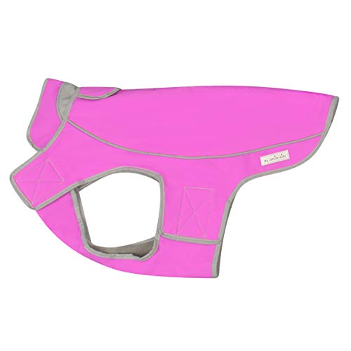 Jacket for All Dogs, Fleece-Lined, Waterproof Doggie Vest, Reflective Pet Parka (2200) (X-Small, Pink) - color: Pink, size: X-Small