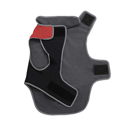 Jacket for All Dogs, Fleece-Lined, Waterproof Doggie Vest, Reflective Pet Parka (6800) (XX-Small, Red and Black) - color: Red/Black, size: XX-Small