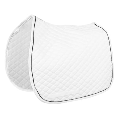 TuffRider Basic Dressage Saddle Pad - color: WT/WT/BLK