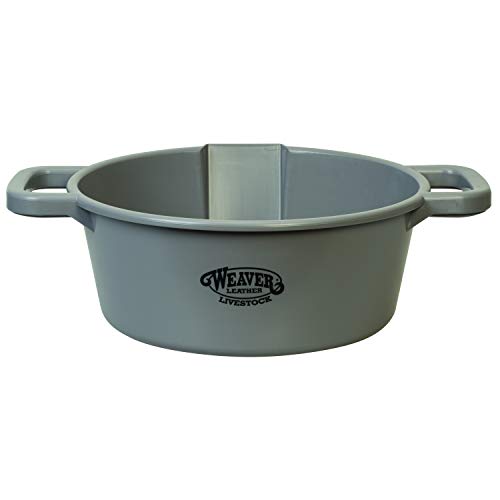 Weaver Leather Livestock Large Round Feed Pan, Gray - color: Gray
