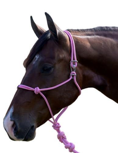 Professional's Choice Easy ON Rope Halter W/Lead - color: Pink