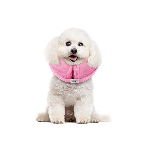 MCHY Inflatable Dog Cone,Adjustable Recovery Collar for Dogs After Surgery,Prevent from Biting & Scratching,Not Block Vision (Pink, S-Neck 7''- 12'') - color: Pink, size: S-Neck 7"- 12"