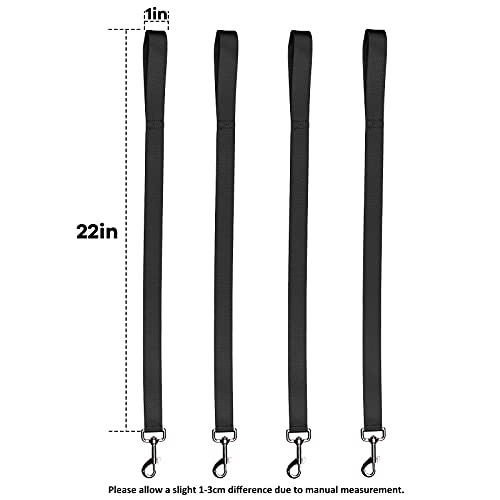 Harrison Howard 4PCS 22” Easily Packed Sturdy Nylon Bucket Straps for Hay Nets and Water Feeder Buckets-Black - color: 4PCS Black