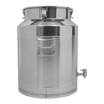 Thickened Stainless Steel Milk Can Large Liquid Container Storage,Stainless Steel Milk Bucket With Faucet, Sealing Lid and Carry Handle,for Wine, Oil Storage Transport (64L/16.90Gal) - size: 64L/16.90Gal