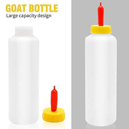 5 Sets 500ml Lamb Feeding Bottles for Lamb, Goat, Sheep - Farm Livestock Baby Milk Nursing Supplies