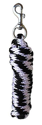 10 ft Horse Nylon Heavy Duty Lead Rope Nickle Plated Brass Hardware 60554