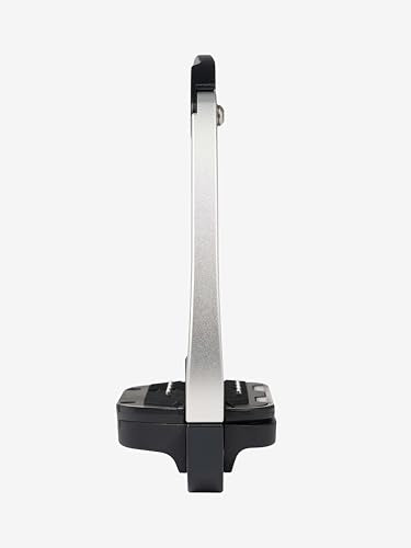 LeMieux Vector Control Stirrup - New Generation - Spring Loaded Hinged Arm - Cross Track Grip Surface - color: Black/Aluminium