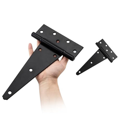HOME MASTER HARDWARE 10" Heavy Duty Gate Hinges, 2 Pack T Strap Hinges - size: 10 in-2 Pack
