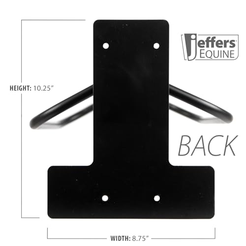 Jeffers Wall Saddle Rack with Saddle Pad Bars, Mounting Hardware Included - Heavy Duty Black Wall Mounted Steel Saddle Holder for English & Western Saddles, Blankets, Tack Storage for Barns & Stables - color: Rack with Saddle Pad Bars