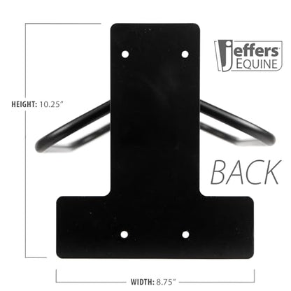 Jeffers Wall Saddle Rack with Saddle Pad Bars, Mounting Hardware Included - Heavy Duty Black Wall Mounted Steel Saddle Holder for English & Western Saddles, Blankets, Tack Storage for Barns & Stables - color: Rack with Saddle Pad Bars
