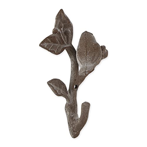DII Cast Iron Decorative Wall Hook Set, Bird with Leaves, 2 Count - size: Bird with Leaves