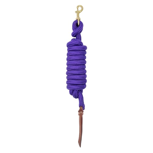 Weaver Equine 10' Horse Cowboy Lead Rope with Brass Snap - color: Purple