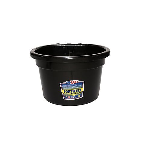 Fortiflex 8 Qt. Round Over The Fence Pail Black