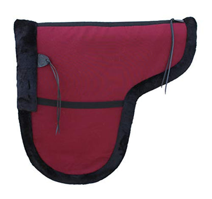 CHALLENGER Australian Horse Wool Felt Premium Shaped Trail Rider Comfort Pad Black 109SP565 - color: Maroon