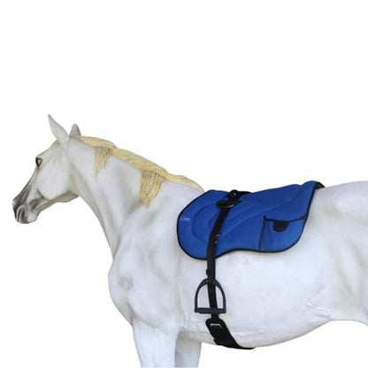 Horse Western Breathable Padded Anti-Slip Neoprene Bareback Saddle Pad 39194 - color: Royal Blue, size: Bareback Pad: 23" L x 36" W Cinch: 32" L x 4" W