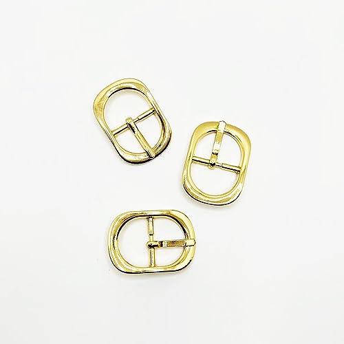Shoe Buckle Replacement Set 3/4 Inch for Purse Strap Leather Belt, Roller Pin Buckles Single Prong Buckle-8 PCS - color: Gold