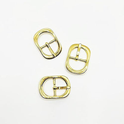 Shoe Buckle Replacement Set 3/4 Inch for Purse Strap Leather Belt, Roller Pin Buckles Single Prong Buckle-8 PCS - color: Gold