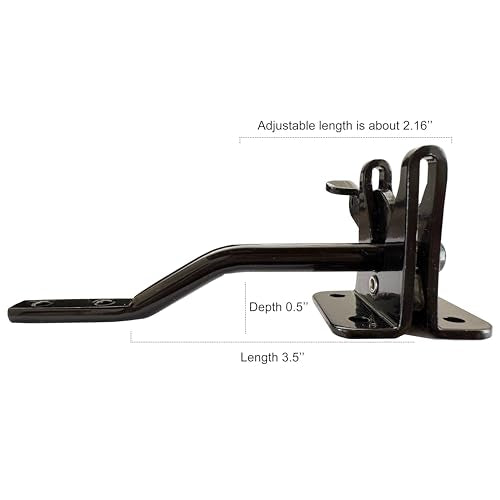Automatic Gravity Gate Latch Self-Locking Door Latch Auto-Locking for Garden Fence, Black Steel