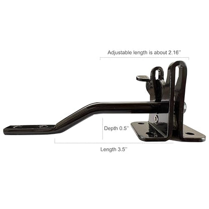 Automatic Gravity Gate Latch Self-Locking Door Latch Auto-Locking for Garden Fence, Black Steel