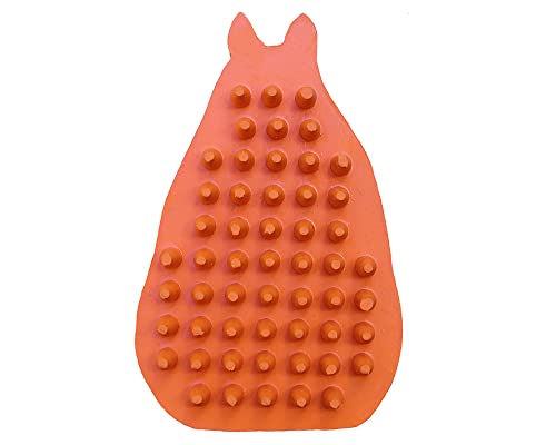 Grewal® Equestrian Grooming Bundle Kit - Comfy Pet Grooming & Bathing Glove - Oval Face Soft Bristles - Great for Thin & Sensitive Skin (Orange) - color: Orange