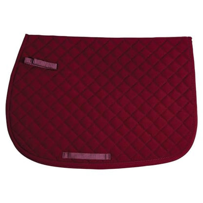 Dura-Tech All-Purpose Saddle Pads for Horses | Schooling Saddle Pad Square Cut | Equines Horse Saddle Pads | Polyester Fabric Blend | 23" Spine and 18" Drop Length - color: Burgundy