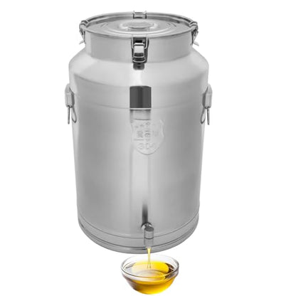 Stainless Steel 76L/20.08Gal Milk Can with Faucet, Lid, Jug, Transport Container, Wine Pail, Bucket, Bottle, Sealed Lid for Grain, Wine, Liquid