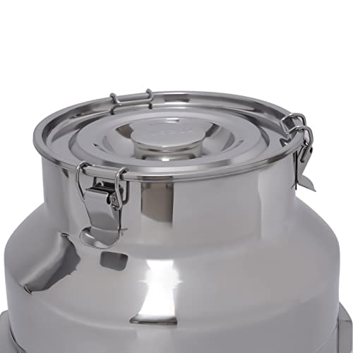 28L/7.4Gal Milk Can with Faucet, Stainless Steel Milk Can with Lid Milk Jug Milk Transport Container Wine Pail Bucket Bottle Stainless Steel Milk Bucket with Sealed Lid for Grain Wine Liquid