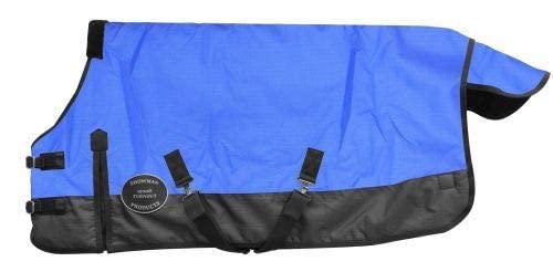 Showman Pony/Yearling 48"- 54" 1200 Denier Waterproof & Breathable Turnout Sheet - color: Blue